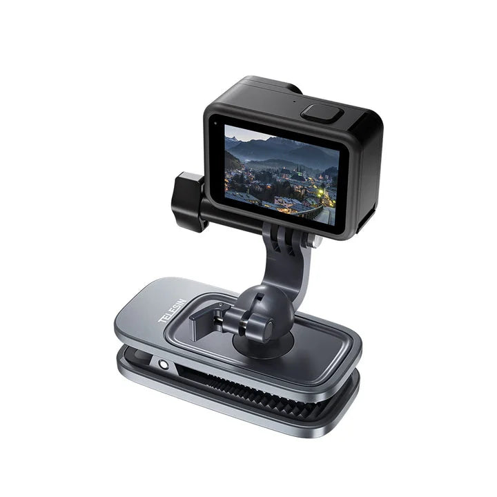 360 degree ball head rotation backpack clip mount 360 degree ball head rotation backpack clip mount